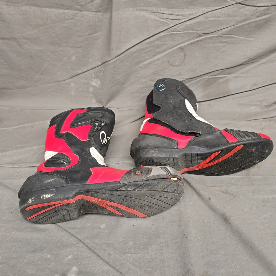 HIPORA BLACK MOTORBIKE BOOTS UK 11