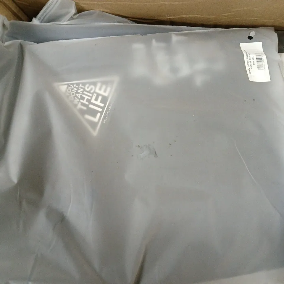 BOX OF APPROXIMATELY 18 YOU DON'T WANT THIS LIFE REFLECTIVE PAINTER T-SHIRTS IN BLACK SIZE XXL