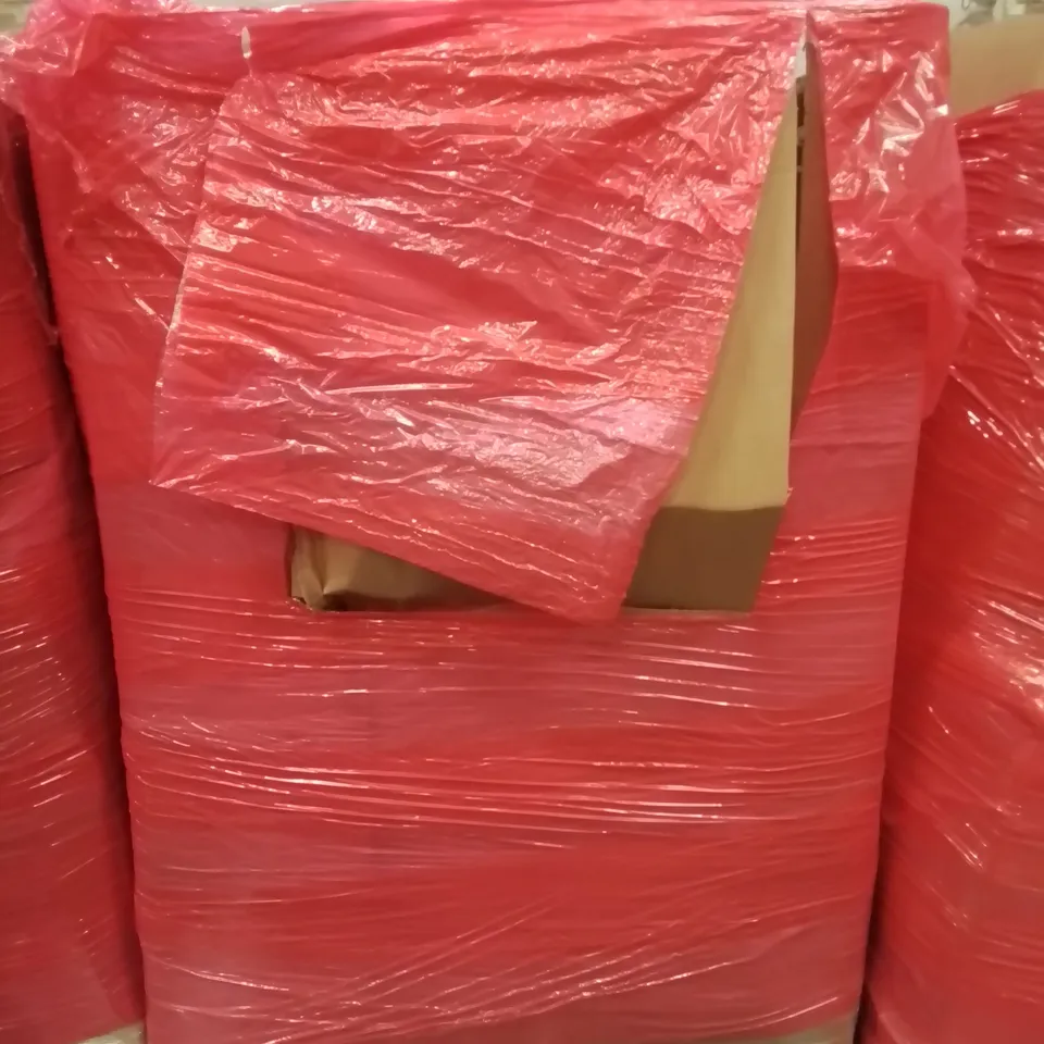 MIXED PALLET CONTAINING VARIOUS BOXED HOUSEHOLD ITEMS TO INCLUDE,OFFICE CHAIR, BABY PLAYPEN, 43" TELEVISION ETC.