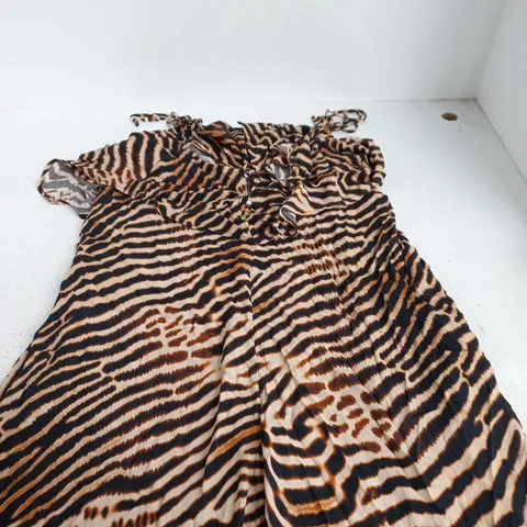 MONSOON TIGER PRINT JUMPSUIT – UK SIZE M