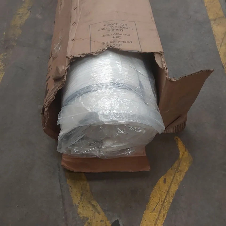 QUALITY BAGGED AND ROLLED SLEEPSOUL 800 POCKET SPRUNG 135CM DOUBLE MATTRESS 
