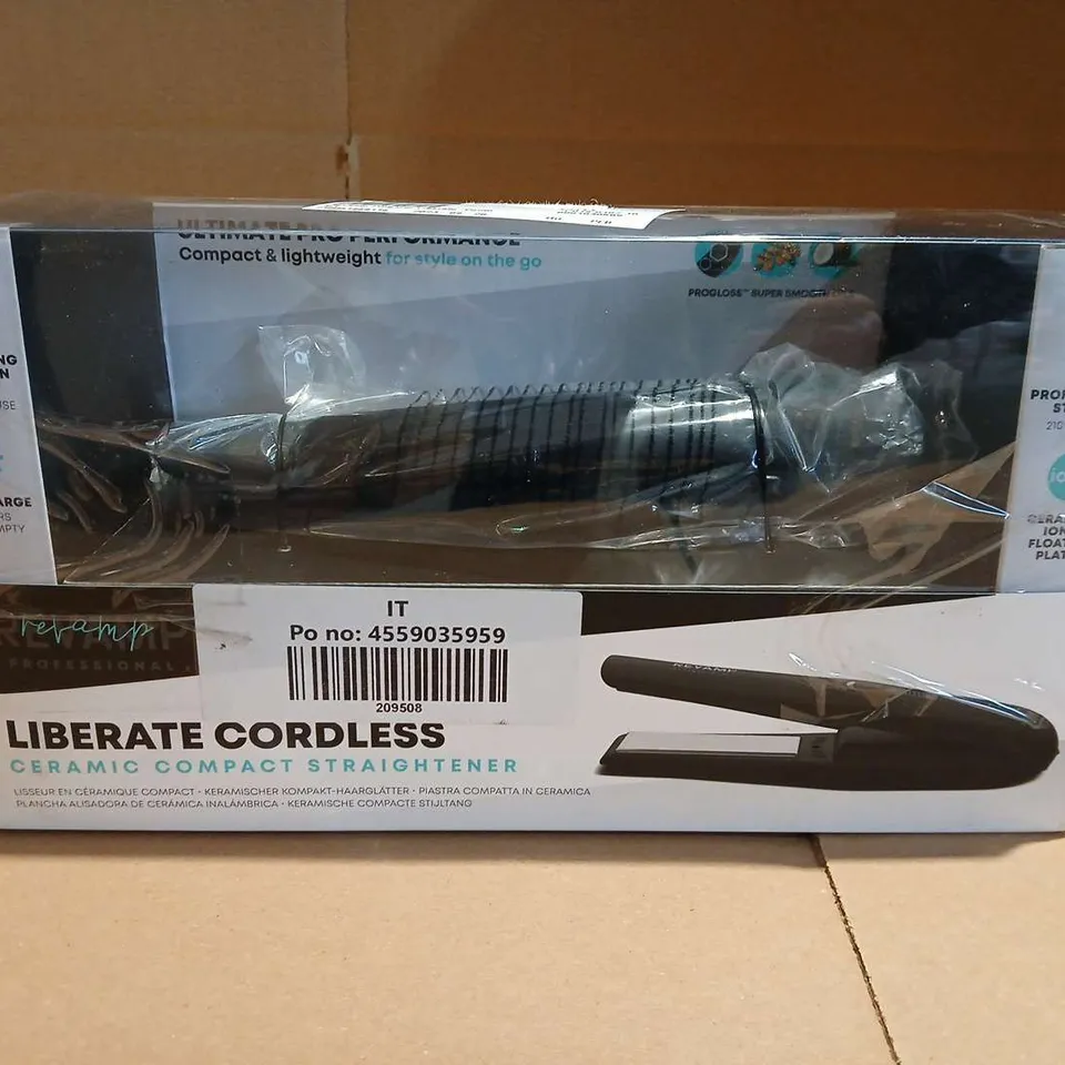 BOXED REVAMP LIBERATE CORDLESS CERAMIC COMPACT STRAIGHTENER ST-1700-EU2