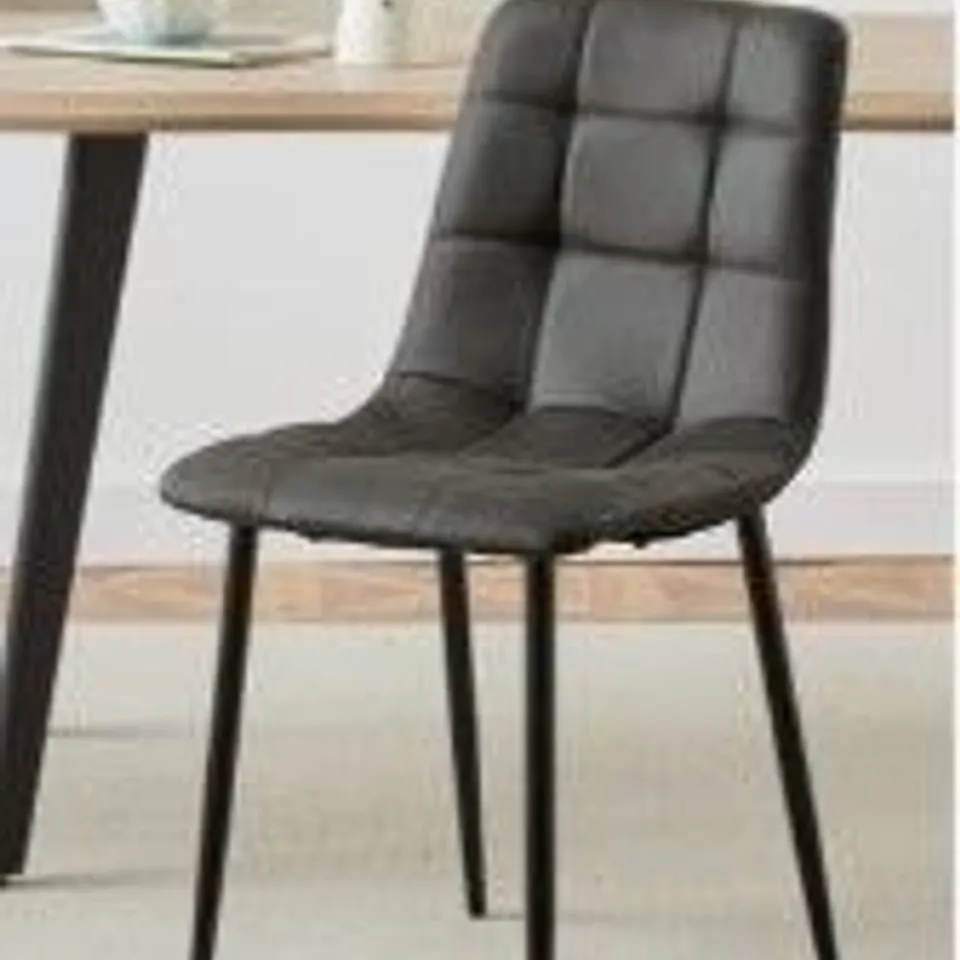 BOXED CHRISTIA SET OF TWO GREEN DINING CHAIRS