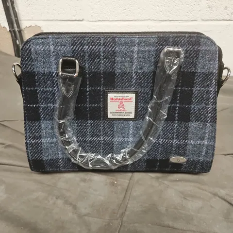 HARRIS TWEED HANDBAG – BLUE WOOL CHECK