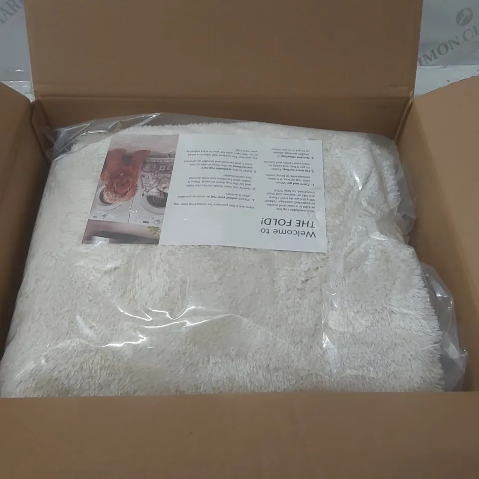BOXED ADONYA MACHINE WOMEN / POWER LOOMED CREAM RUG -  3 x 5'