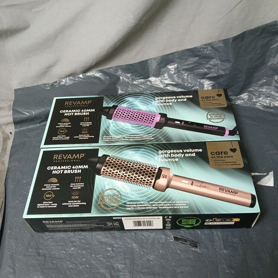 15 X REVAMP CERAMIC 40MM HOT BRUSH BOXED DIFFERENT COLOURS