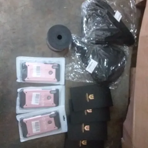 PALLET OF ASSORTED ITEMS INCLUDING TANKS CALANDER, CALI NUGS, UNBREAKCABLE CASE, CASE HUAWEI Y6S PHONE CASE, RAWFISH BIKE SADDLE, WOVEN TEXTURE LEGGINGS