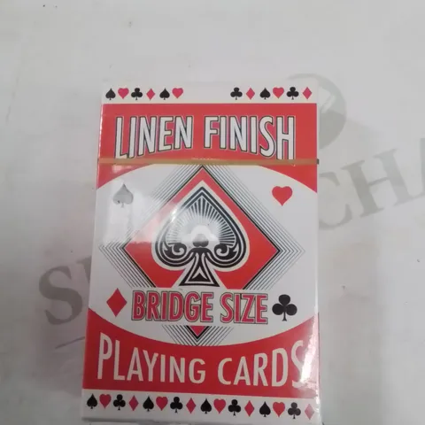 LOT CONTAINING 10 BRAND NEW LINEN FINISH PACKS OF PLAYING CARDS