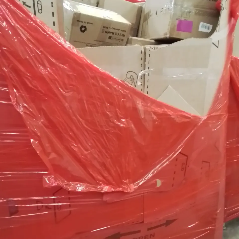 PALLET OF ASSORTED HOUSEHOLD GOODS AND PRODUCTS TO INCLUDE;AIR COOLER,RETRACTABLE GATE,PRIVACY SCREEN