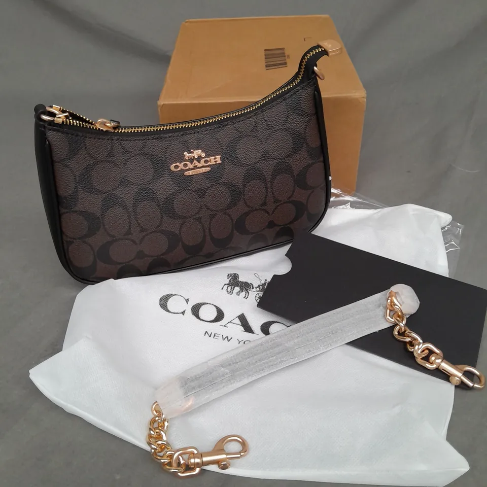 BOXED COACH HANDBAG IN BROWN 