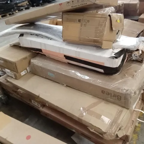 PALLET OF ASSORTED INCOMPLETE FURNITURE PARTS AND PIECES