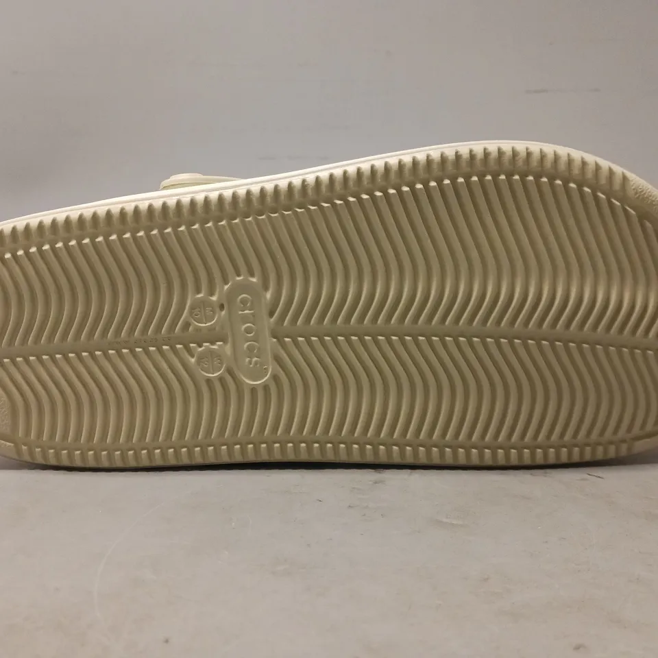 PAIR OF CROCS OFF COURT CLOGS IN BONE UK SIZE M9/W10