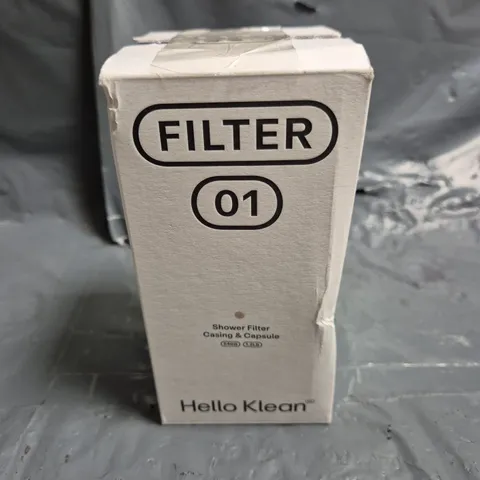 BOXED HELLO KLEAN FILTER 001 SHOWER FILTER CASING & CAPSULE