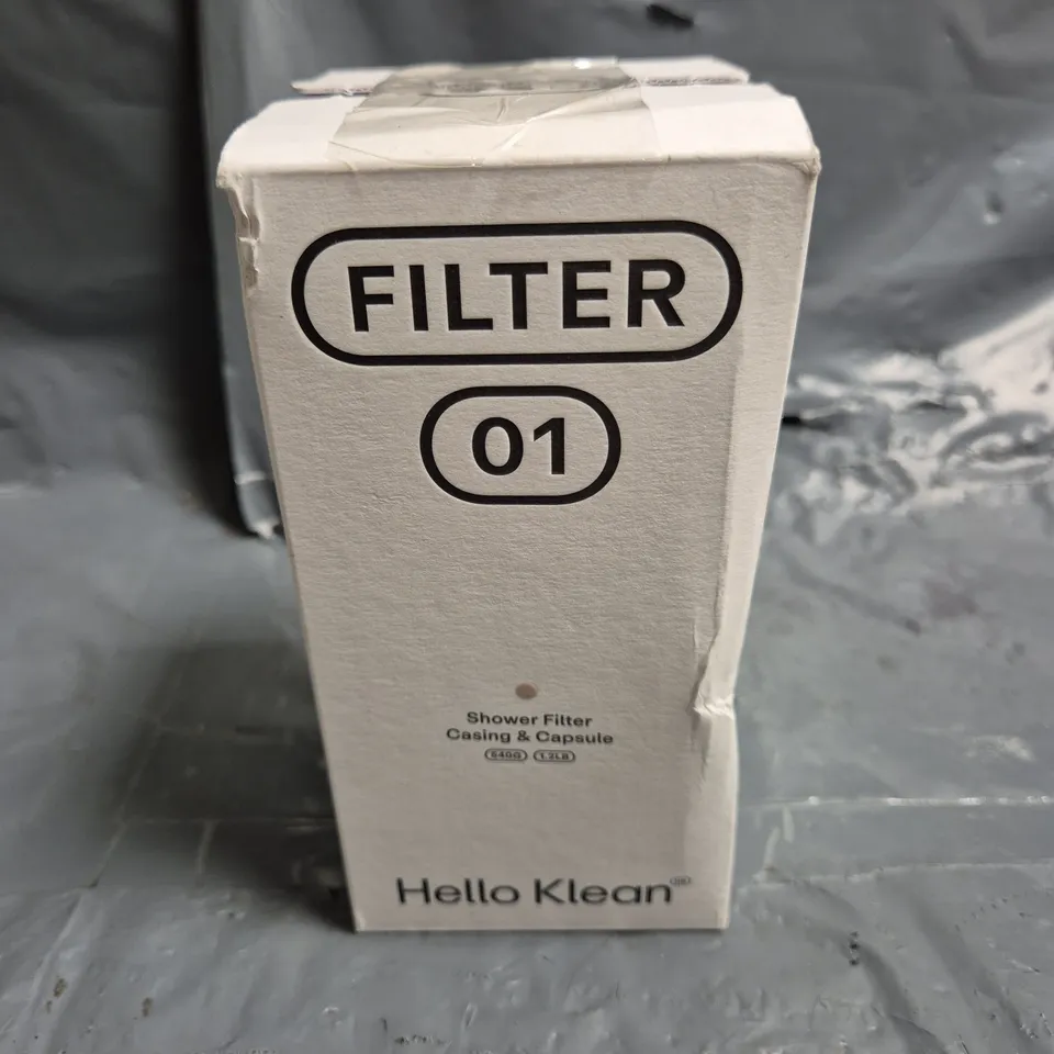 BOXED HELLO KLEAN FILTER 001 SHOWER FILTER CASING & CAPSULE
