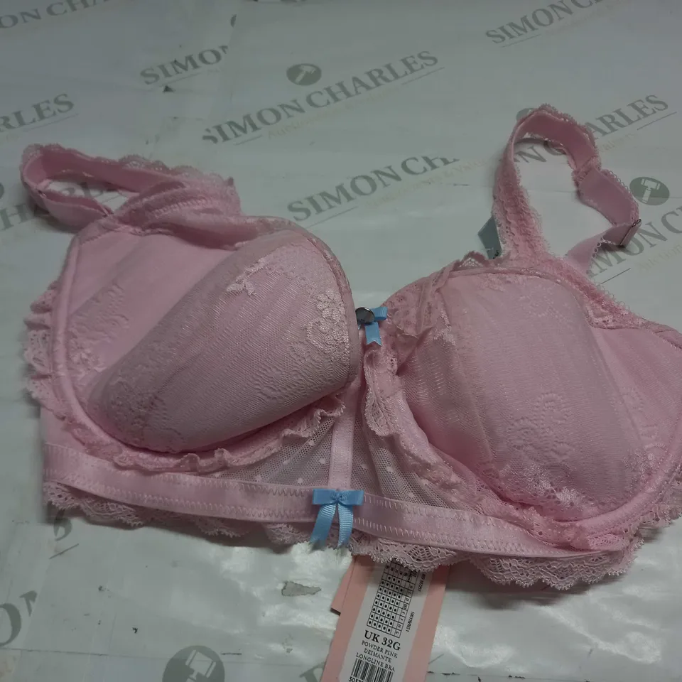 BOUX AVENUE DEIMANTE LONGLINE BRA IN POWDER PINK - UK 32G