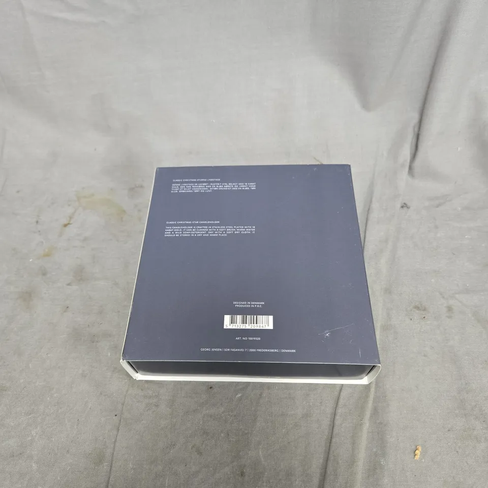 GEORG JENSEN CLASSIC COLLECTION STAR CANDLEHOLDER – 18K GOLD PLATED 