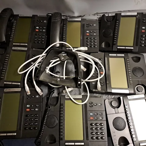 LOT OF 10 MITEL 5320 IP PHONE BASES WITH ACCESSORIES