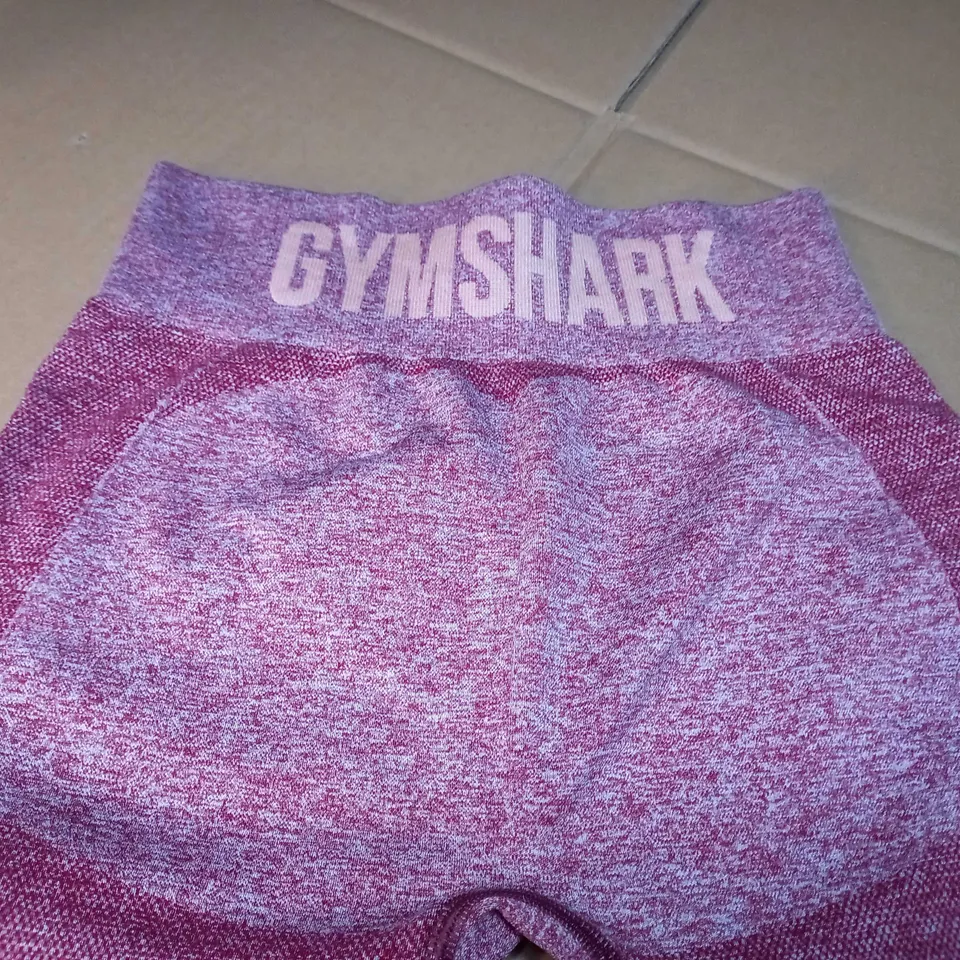 GYMSHARK RED MARL/LOGO FITNESS LEGGINGS - MEDIUM