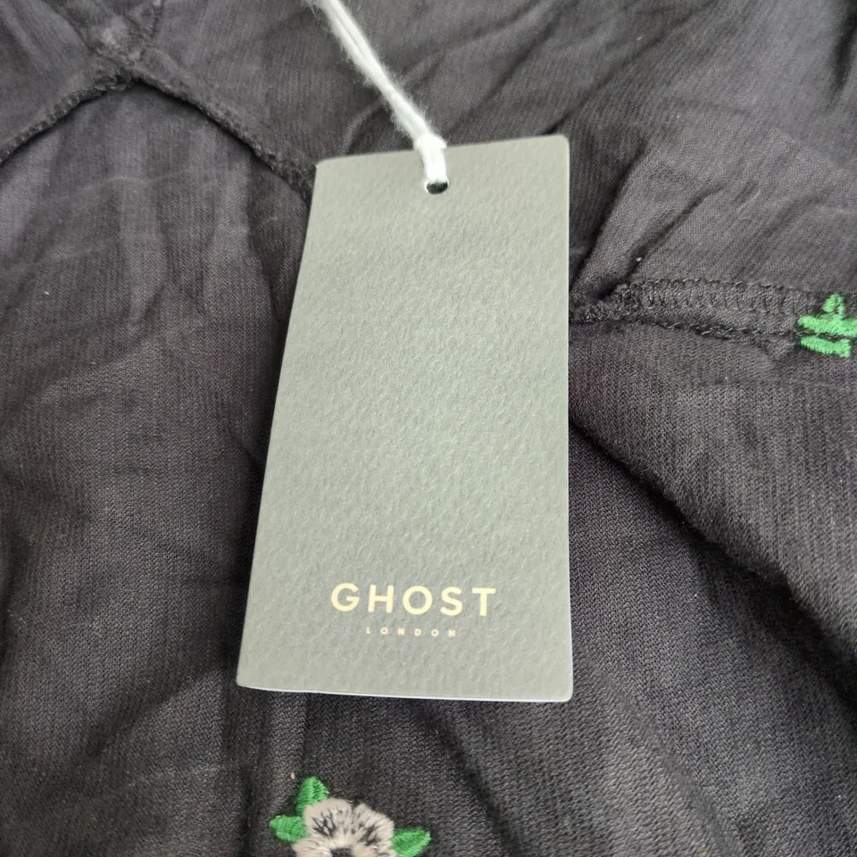 GHOST LONDON BLACK JUNIPER DRESS SIZE 14 WITH TAGS