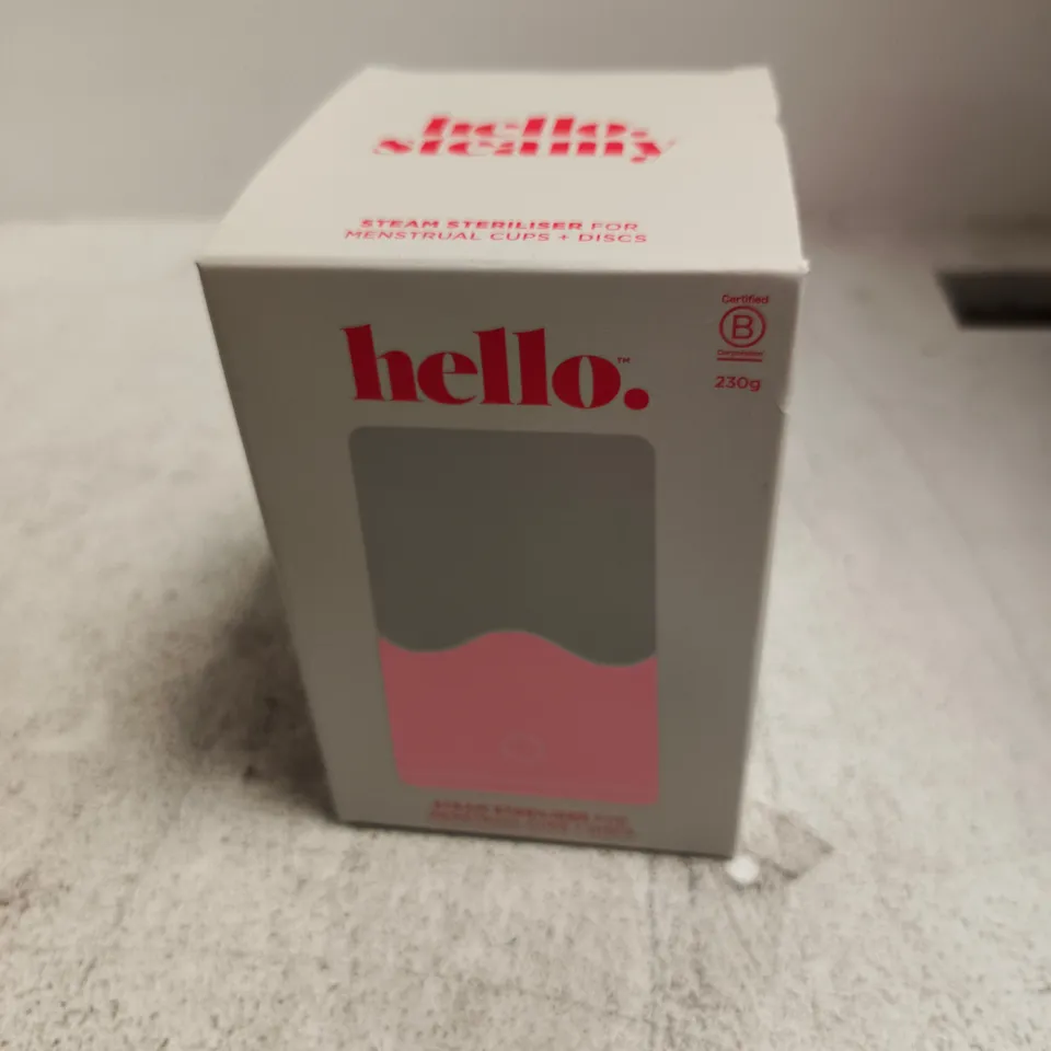 HELLO STEAM STERILIZER FOR MENSTRUAL CUPS + DISCS
