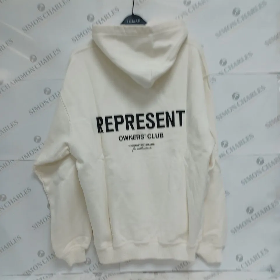 represent owners club hoodie - flat white medium 
