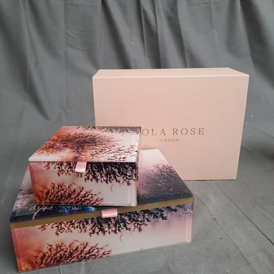BOXED LOLA ROSE JEWELLERY STORAGE BOXES