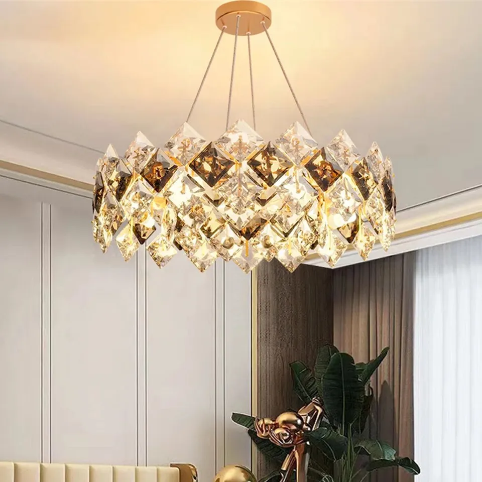 BOXED AEGON 6-LIGHT CRYSTAL CHANDELIER (1 BOX)