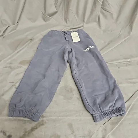 ADANOLA MINI VARSITY SWEATPANTS IN MIDNIGHT BLUE/MARSHMALLOW WHITE SIZE 2/4YRS