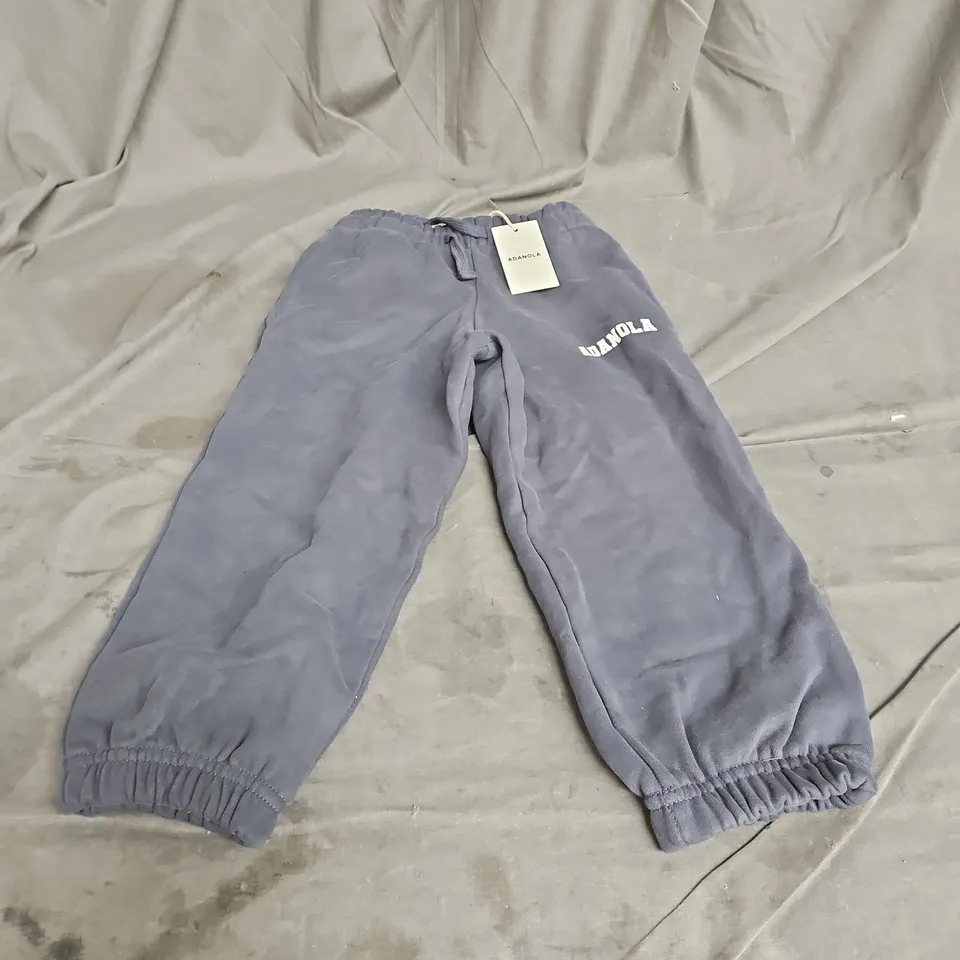 ADANOLA MINI VARSITY SWEATPANTS IN MIDNIGHT BLUE/MARSHMALLOW WHITE SIZE 2/4YRS