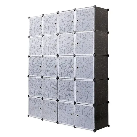 BOXED LICATA 147cm W CLOTHES STORAGE SYSTEM (1 BOX)