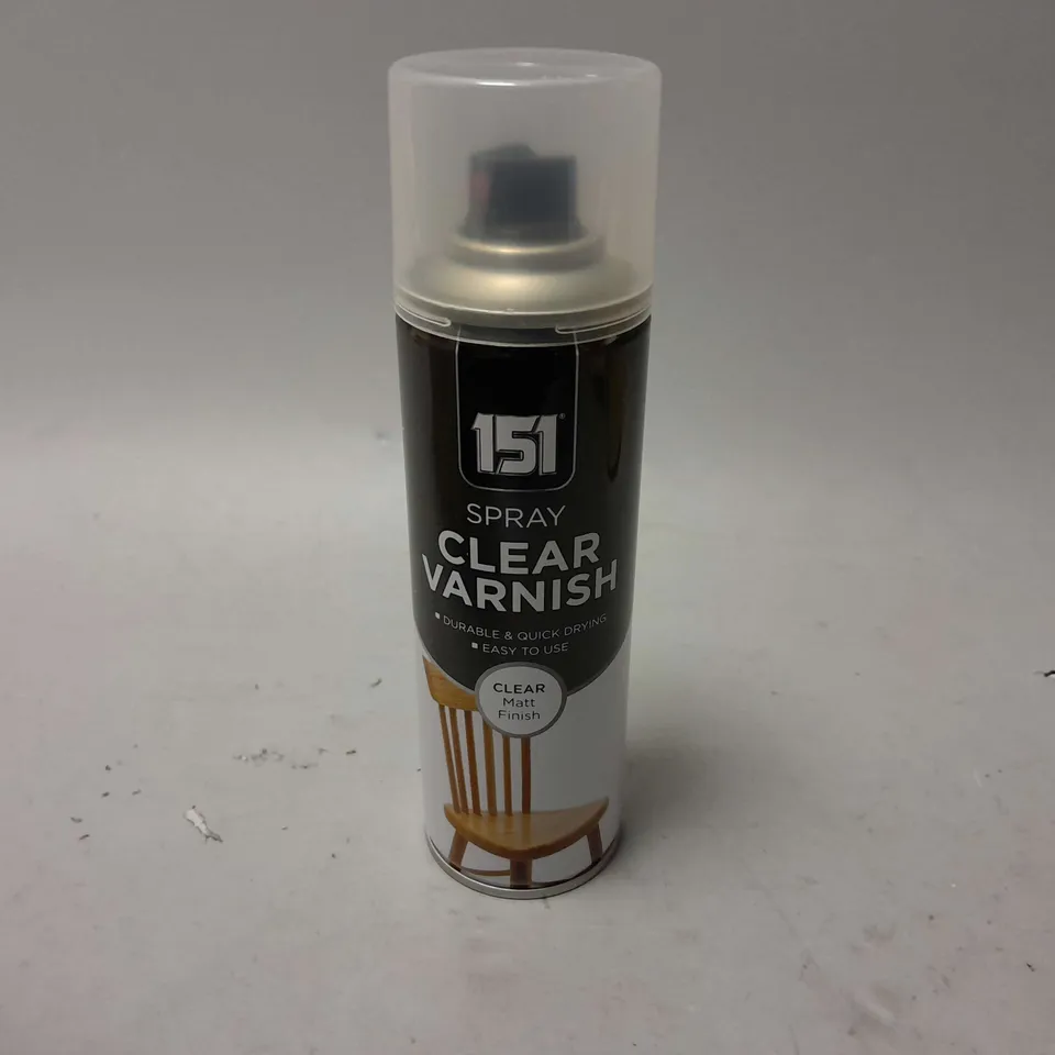 12 151 SPRAY CLEAR VARNISH MATT FINISH - COLLECTION ONLY