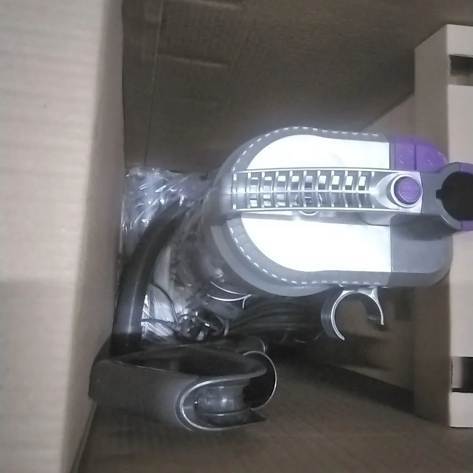 BOXED VAX AIR STRETCH PET MAX U85-AS-PME UPRIGHT BAGLESS VACUUM CLEANER - SILVER & PURPLE