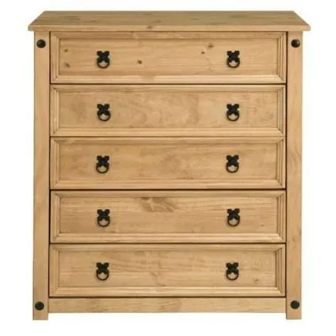 BOXED CORONA 5 DRAWER CHEST OF DRAWERS