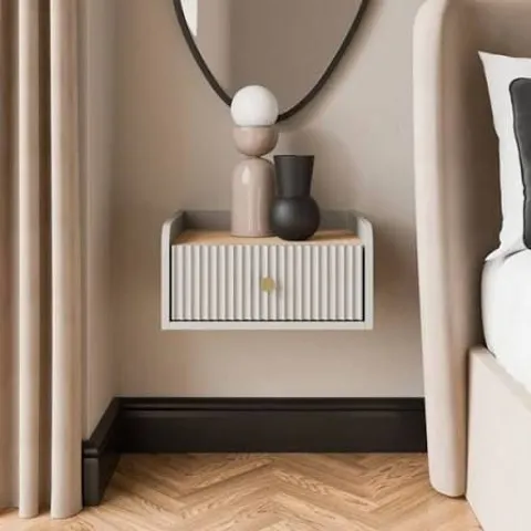BOXED GEORGI FLOATING 1 DRAWER BEDSIDE TABLE (1 BOX)