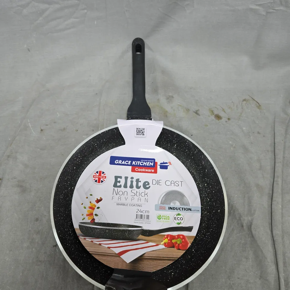 GRACE KITCHEN ELITE DIE CAST NON-STICK FRYPAN 24CM – MARBLE COATING