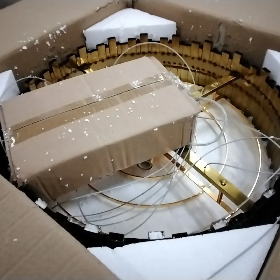 BOXED MCKEE 6-LIGHT CRYSTAL CHANDELIER