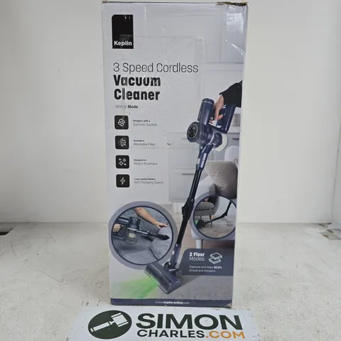 BOXED KEPLIN 3 SPEED CORDLESS VACUUM CLEANER - COLLECTION ONLY
