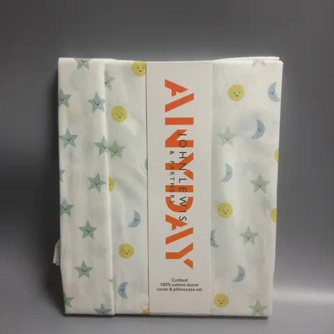 JOHN LEWIS ANYDAY COTBED DUVET & PILLOW CASE