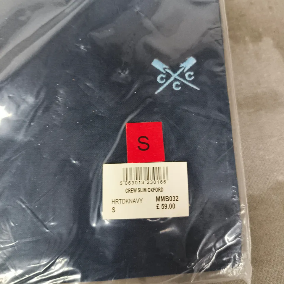 CREW CLOTHING SLIM OXFORD SHIRT – NAVY – UK S