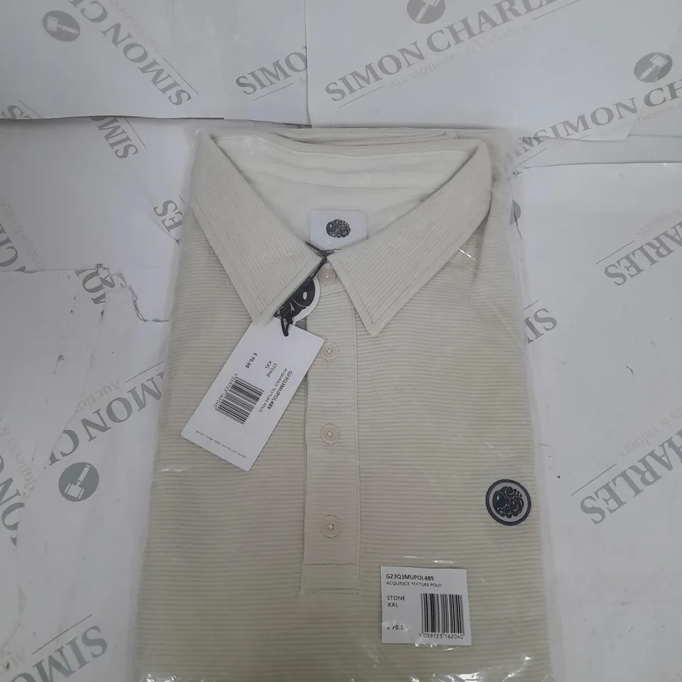 BAGGED PRETTY GREEN ACQUIESCE TEXTURE POLO SIZE XXL