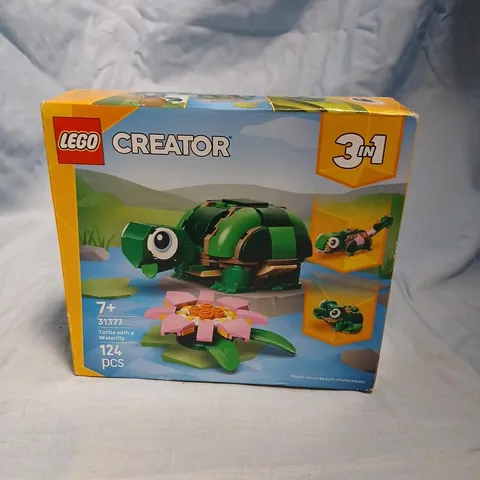 LEGO CREATOR 3IN1 TURTLE WITH WATER LILY (31377) β 124 PIECES β BOXED