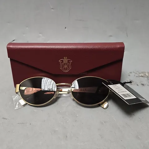 DUNE GLEE GOLD OVAL FRAME SUNGLASSES