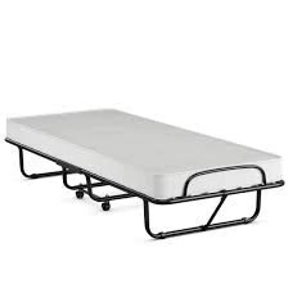 BOXED COSTWAY FOLDING BED WITH MEMORY FOAM MATTRESS WITH WHEELS MADE IN ITALY (1 BOX)