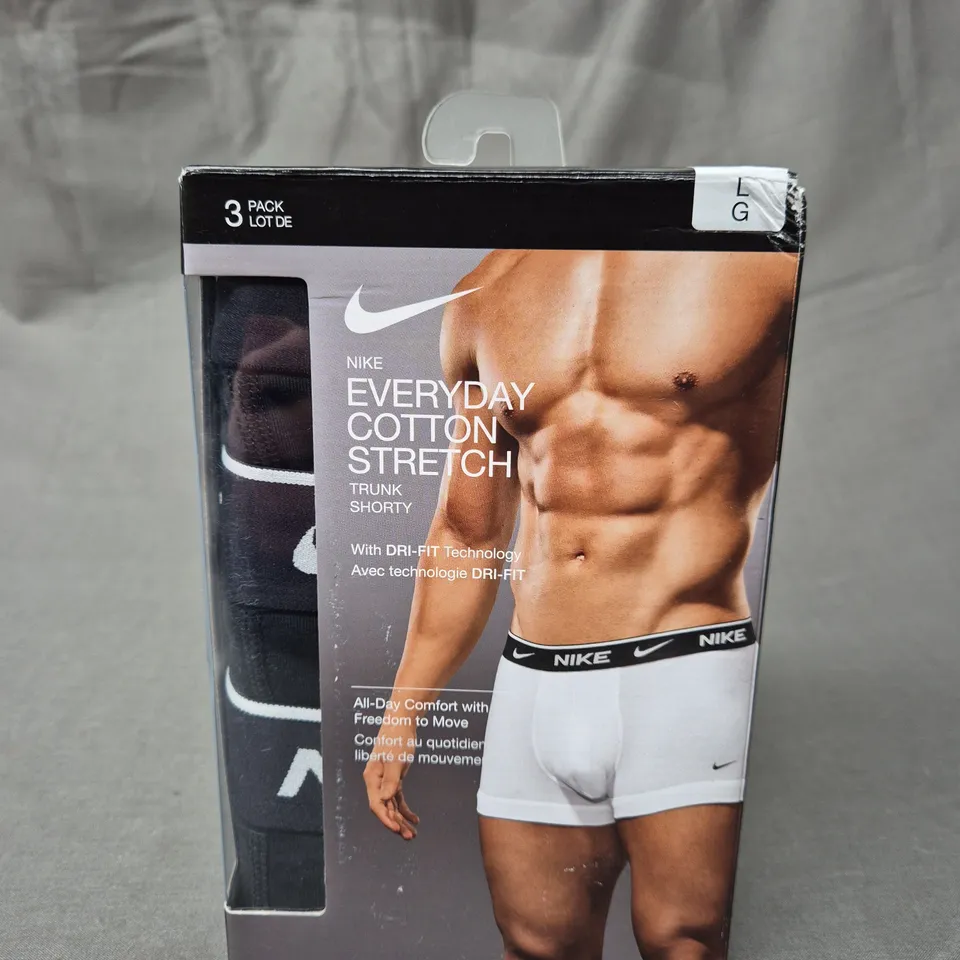 NIKE COTTON STRETCH TRUNKS - X3 - SIZE XL