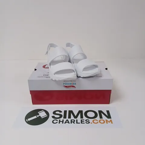 SKECHERS FOAMIES ARCH FIT WHITE SANDALS – WOMEN'S UK 6