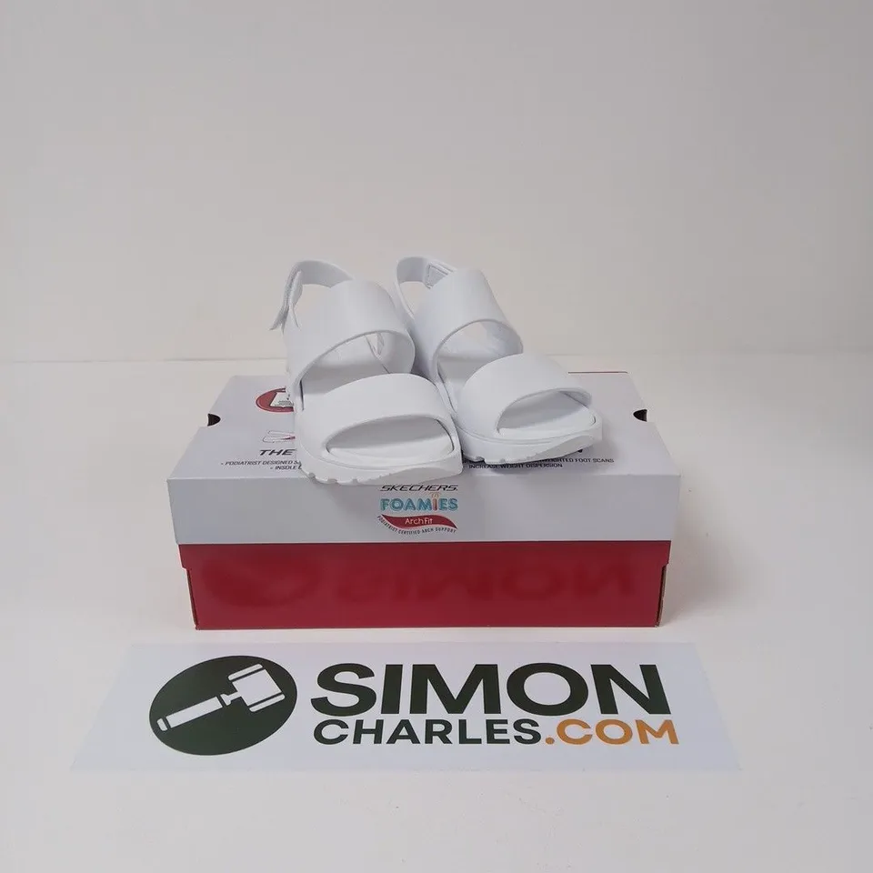 SKECHERS FOAMIES ARCH FIT WHITE SANDALS – WOMEN'S UK 6