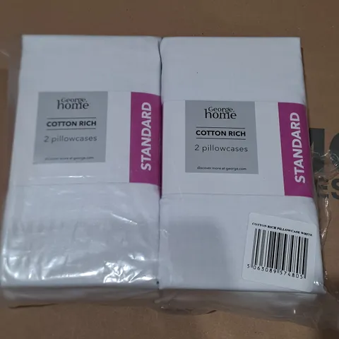 LOT OF 36 BRAND NEW COTTON RICH WHITE PILLOWCASE PAIRS