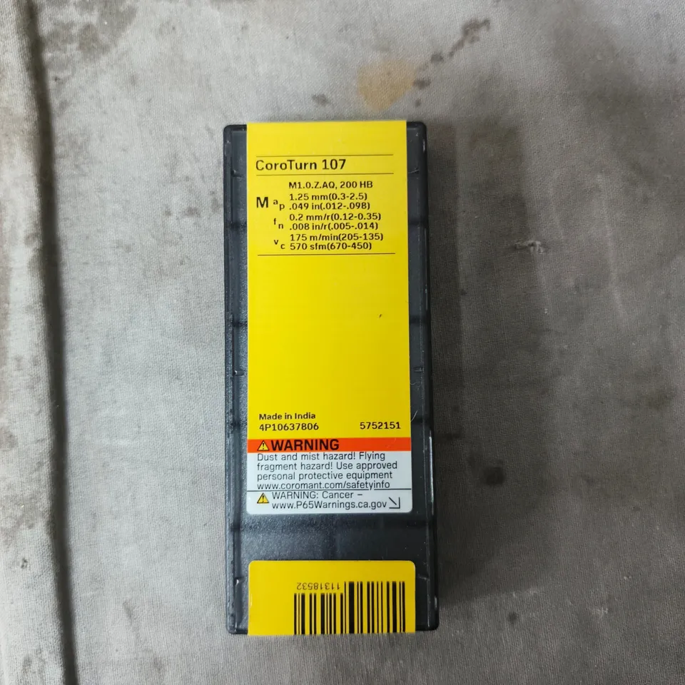 SANDVIK COROMANT COROTURN 107 INSERTS CASE – CARBIDE TURNING INSERTS