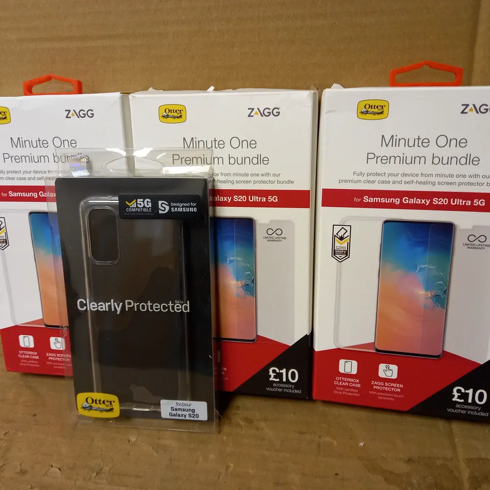 LOT OF 4 MINUTE ONE PREMIUM BUNDLES FOR SAMSUNG GALAXY S20 ULTRA 5G