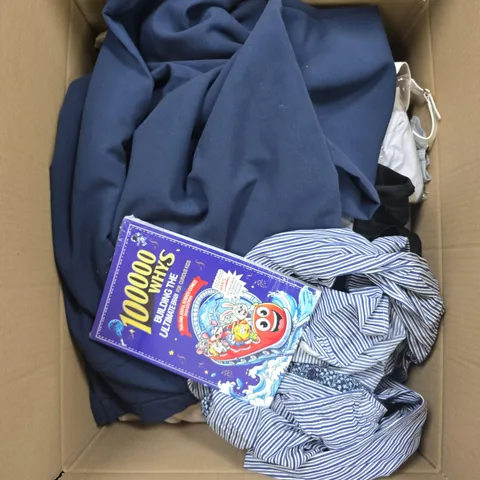 APPROXIMATELY 15 ASSORTED HOUSEHOLD PRODUCTS TO INCLUDE CLOTHING, HOME DECOR, BOOKS ETC